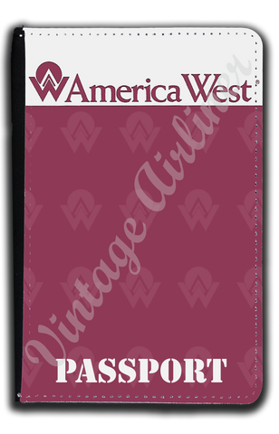 America West Logo Passport Case