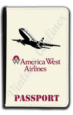 America West 737 Logo Passport Case