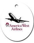 America West First Logo & 737 Logo Ornaments