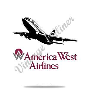 America West 737 Logo Round Coaster