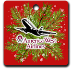 America West First Logo & 737 Logo Ornaments