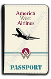 America West First Logo & 737 Passport Case