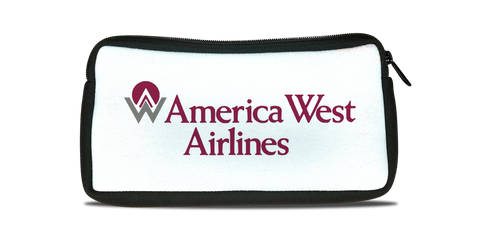 America West Airlines Original Logo Bag Sticker Travel Pouch