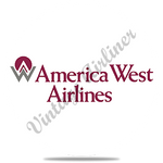 America West Last Logo Round Coaster