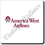 America West Last Logo Square Coaster