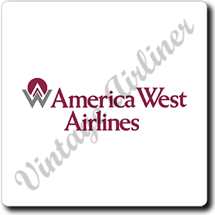 America West Last Logo Square Coaster