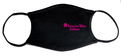 America West Pink Logo Face Mask