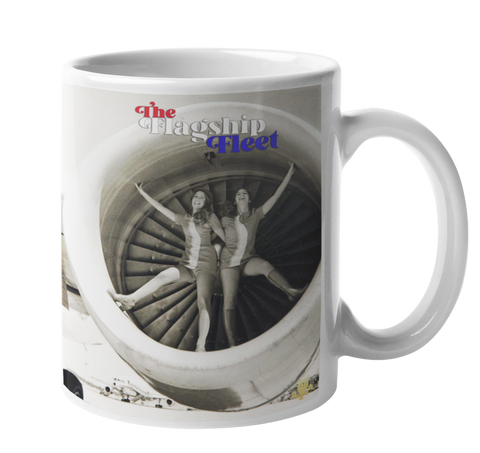 American Airlines Stewardess In Jet Engine Coffee Mug