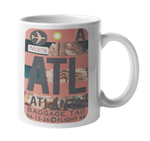 Atlanta Baggage Tag Orange Art Coffee Mug