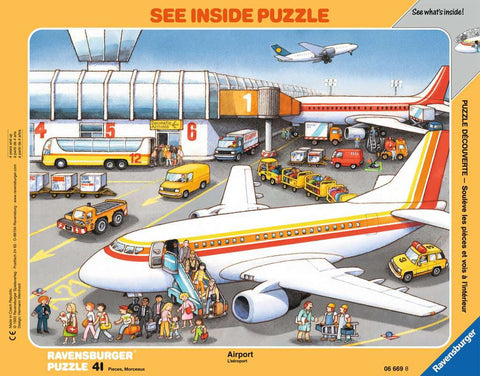 At The Airport Puzzle - Frame (41 pieces) by Ravensburger
