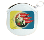 Australian National Airlines Vintage 1950's Bag Sticker Round Coin Purse