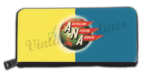 Australian National Airlines Vintage 1950's Bag Sticker Wallet