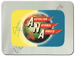 Australian National Airways Vintage Bag Sticker Glass Cutting Board