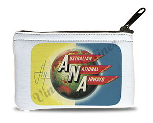 Australian National Airways Vintage Bag Sticker Rectangular Coin Purse