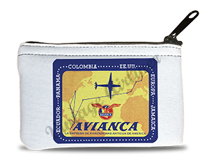 Avianca Airlines 1940's Bag Sticker Rectangular Coin Purse