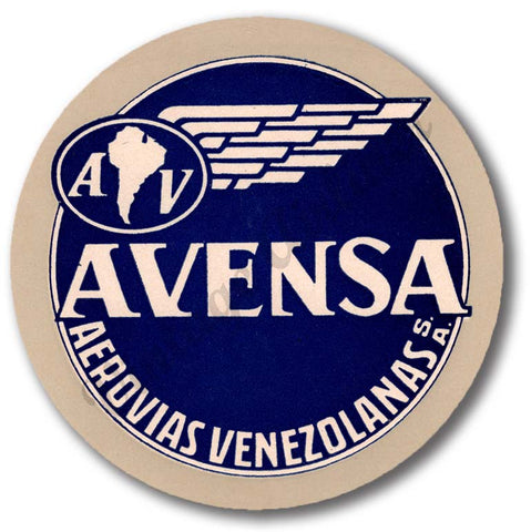 Avensa Vintage Baggage Sticker Magnets