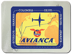 Avianca Airlines Vintage Bag Sticker Glass Cutting Board