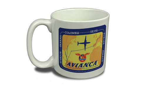 Avianca Airlines 1940's Bag Sticker  Coffee Mug