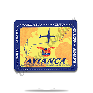 Avianca Airlines Vintage 1940's Round Coaster