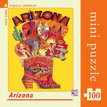 Arizona American Airlines Travel Poster Mini Travel Puzzle by New York Puzzle Company - (100 pieces)