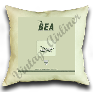 British European Airways Logo Linen Pillow Case Cover