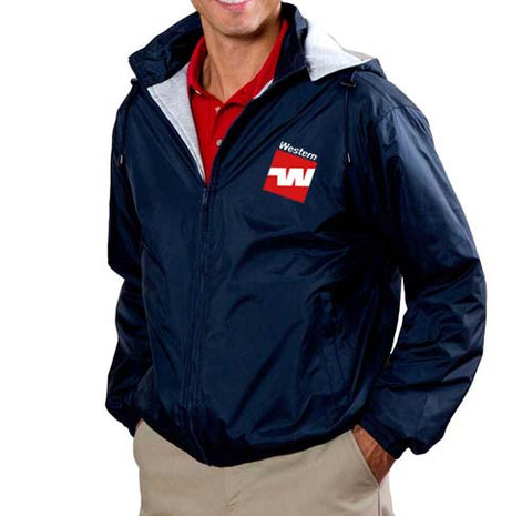 Western Airlines Logo Lined Zip Jacket