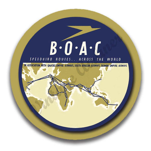 British Overseas Airways Corporation (BOAC) 1950's Vintage Magnets