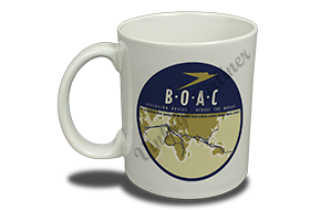 British Overseas Airways Corporations (BOAC) Vintage Bag Sticker  Coffee Mug