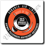 Bonanza Air Lines Vintage 1950's Square Coaster