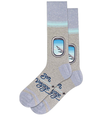 Bon Voyage Men's Travel Themed Crew Socks