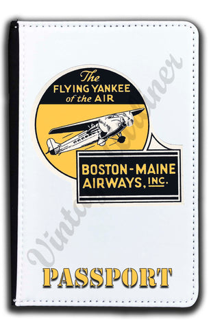Boston Maine Airways Flying Yankee Passport Case