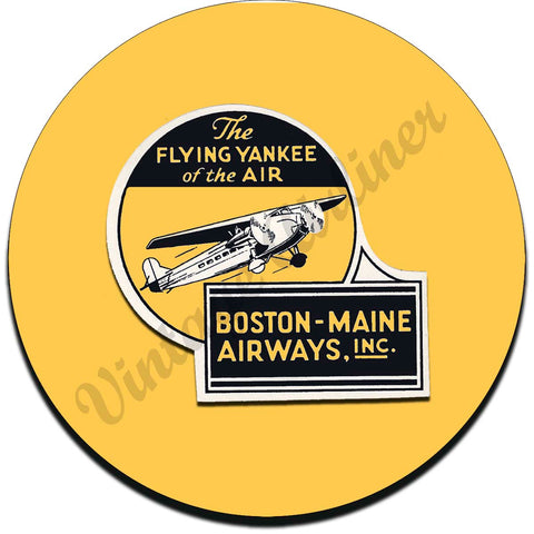 Boston Maine Airways Flying Yankee Vintage Coaster