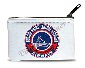 Boston-Maine Airways and Central Vermont Airways Vintage Bag Sticker Rectangular Coin Purse