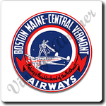 Boston Maine-Central Vermont Airways Vintage Square Coaster