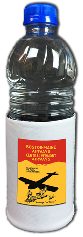 Boston-Maine Airways and Central Vermont Airways 1935's Timetable Bag Sticker Koozie
