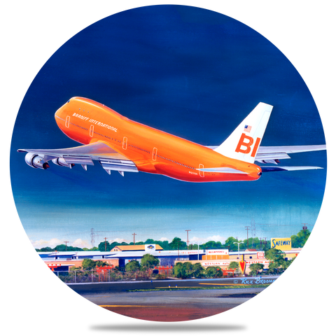 Braniff 747 Round Coaster by Rick Broome
