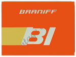 Braniff 1970's Orange Logo Glass Cutting Board
