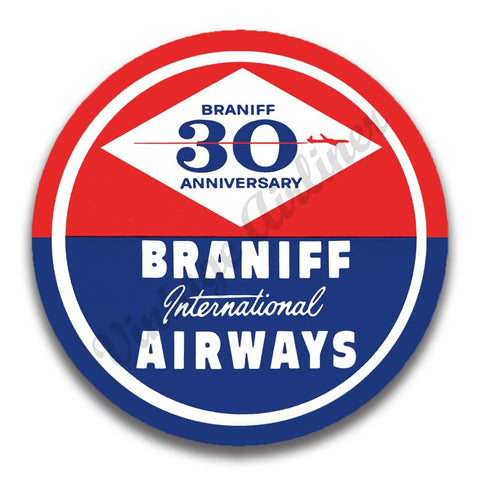 Braniff International Airways 1950's 30th Anniversary Magnets