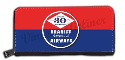 Braniff Airways 30th Anniversary Bag Tag Sticker wallet