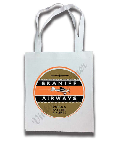 Braniff Airways 1930's Lockheed Vega Tote Bag