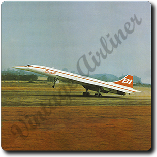 Braniff Jet Bag Sticker Square Coaster