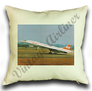 Braniff Jet Bag Sticker Linen Pillow Case Cover