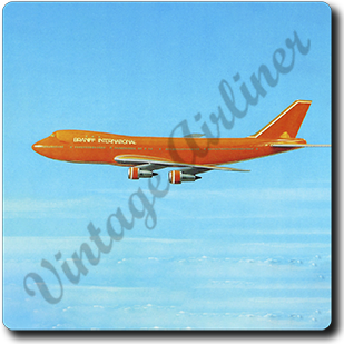 Big Orange: Braniff 747s Square Coaster