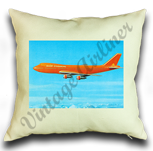 Big Orange: Braniff 747s Linen Pillow Case Cover