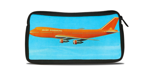 Big Orange: Braniff 747s Bag Sticker Travel Pouch