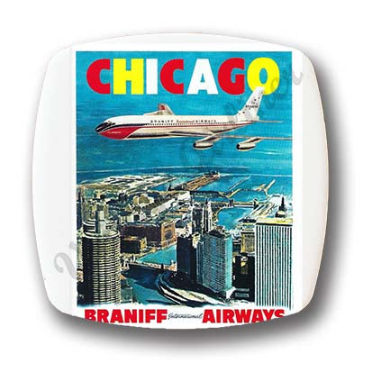 Braniff Airways Chicago 707 Magnets