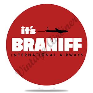 Braniff International 1970's Vintage Round Coaster