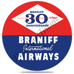 Braniff Airways 30th Anniversary Bag Sticker Round Coaster