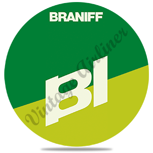 Braniff International 1970's Green Logo Round Coaster