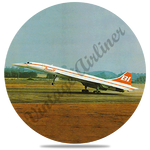 Braniff Jet Bag Sticker Round Coaster